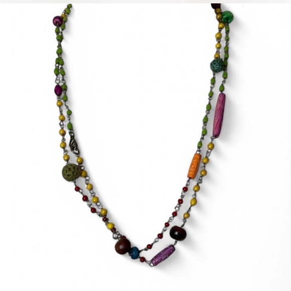 Vintage Long Beaded‎ Necklace - Picture 1 of 8
